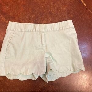 Ladies Mint Scalloped Shorts